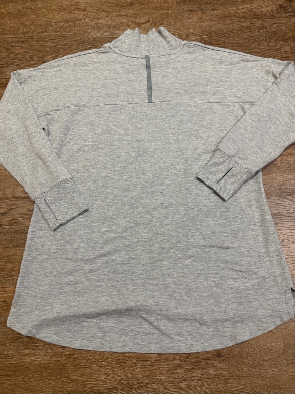 Womens L.L. Bean Softflex Mock Neck Tunic Pullover Gray Large - Picture 7 of 10